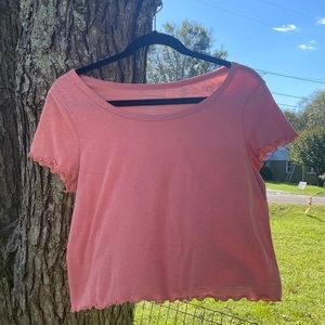 Sz M Peach Shabby Chic Mossimo T-Shirt